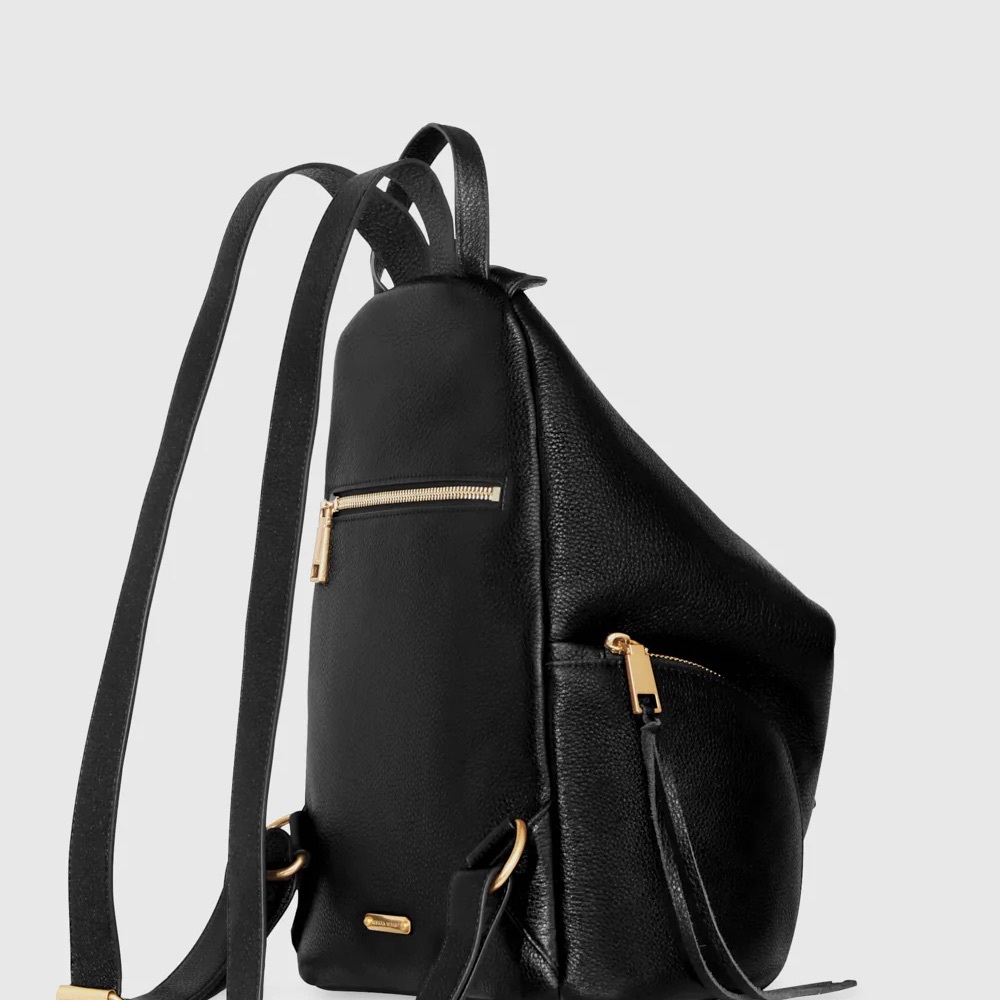NWOT Rebecca Minkoff Black Julian Backpack with Gold Hardware - Picture 2 of 11